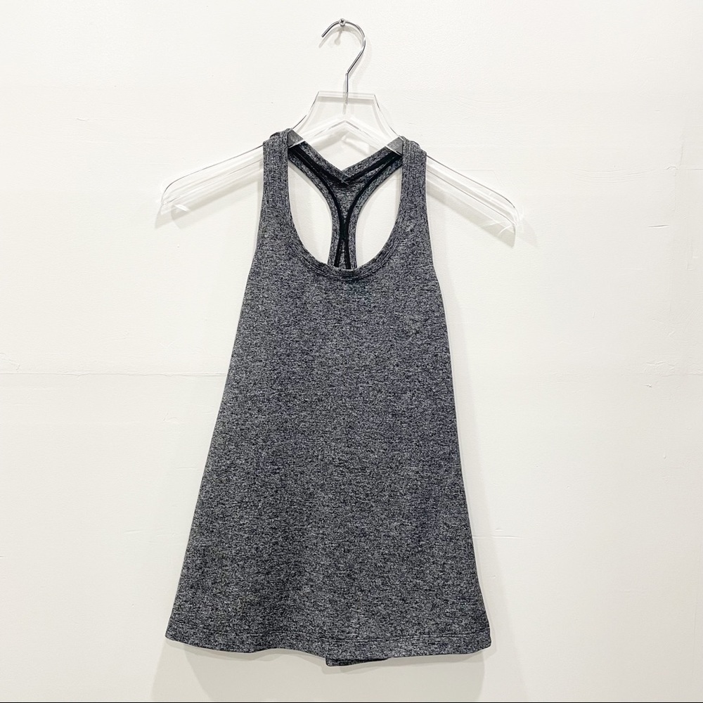 Lululemon Cool Racerback Tank Top Heather Gray Seamed Atheisure
